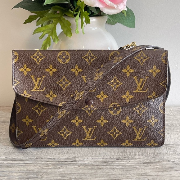 SOLD❌Authentic LOUIS VUITTON Monogram Double Rabat Shoulder bag/ Pochette - Picture 15 of 15